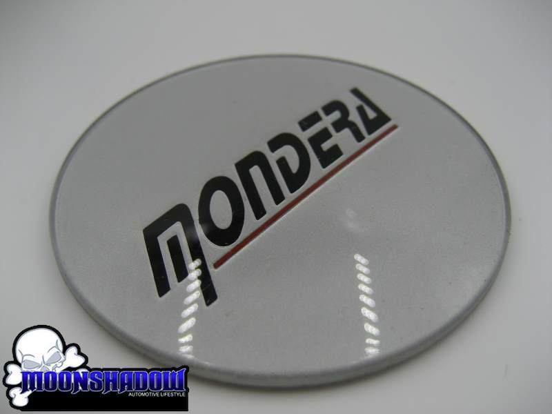 1 MONDERA CUSTOM WHEELS RIMS SILVER REPLACEMENT CENTER CAP EMBLEM BADGE DECAL-image