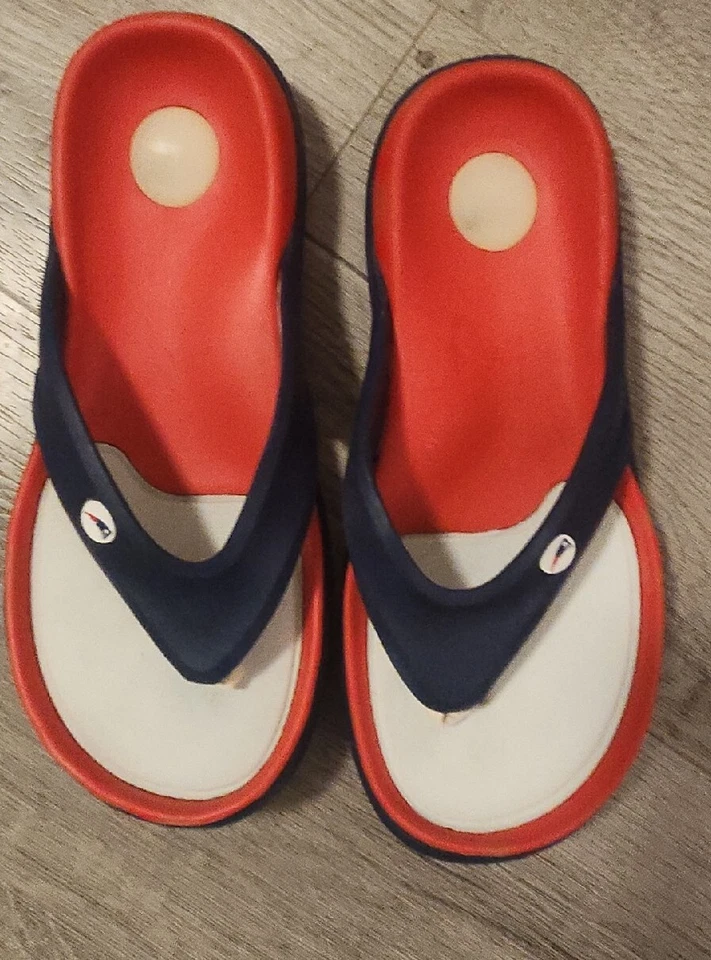 NUEVOS PATRIOTAS DE INGLATERRA SANDALIAS CHANCLAS JALEA HAWAIANA W10/M8 Foto 3 de 4