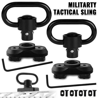 New 2X M-LOK MLOK Quick Release Sling Mount Push Button QD Sling Swivel Adaptor