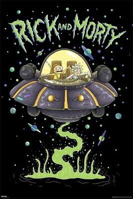 POSTER STOP ONLINE Rick and Morty - TV Show Poster/Print (UFO - I Want to  Believe) (Size 24 x 36)