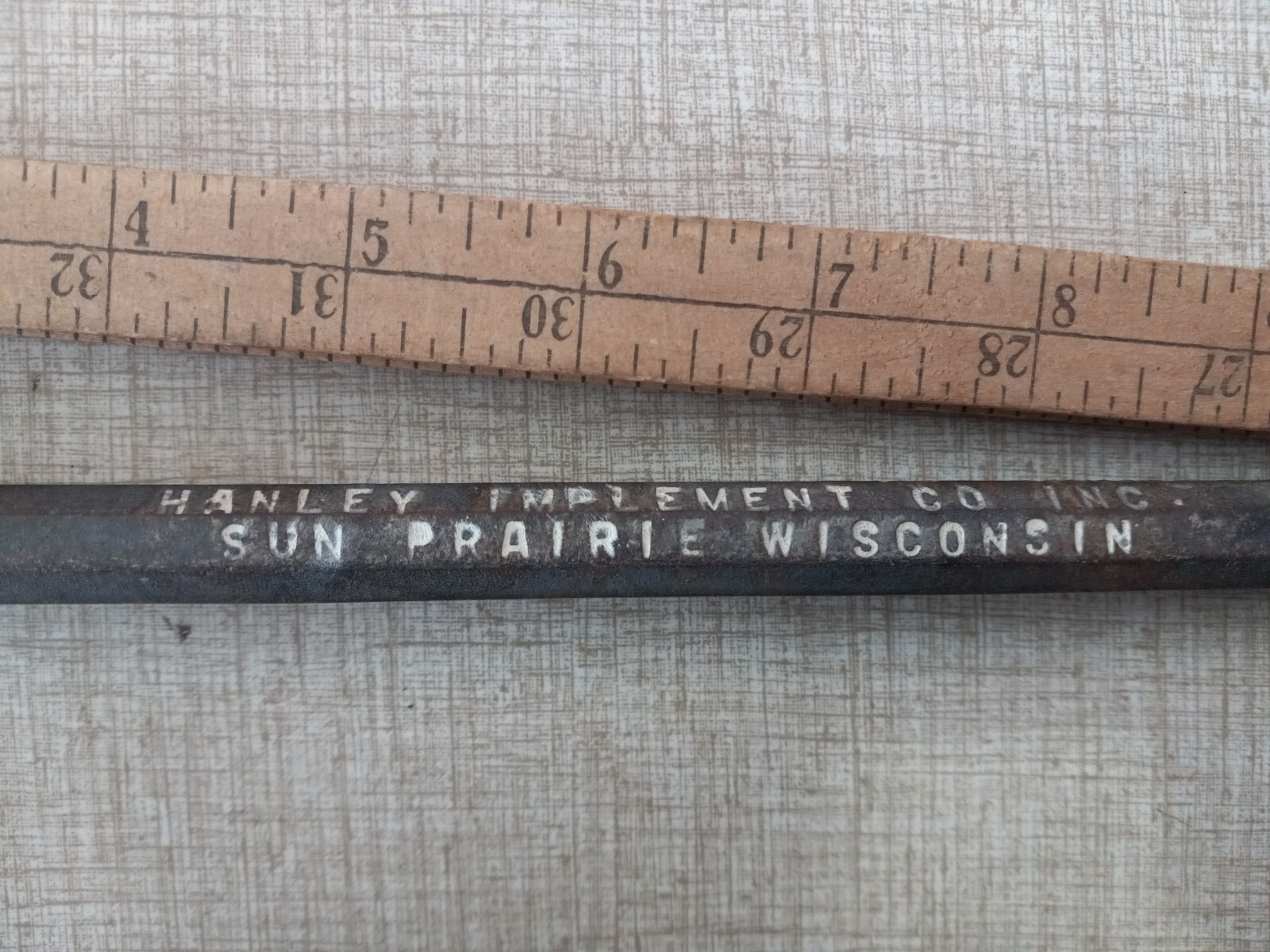 ADVERTISING CROWBAR PRYBAR HANLEY IMPLEMENT CO INC SUN PRAIRIE WI WIS