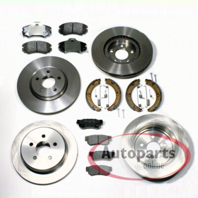Bremsen Set Ø 296 mm + Ø 303 mm + Beläge Handbremse vorne hinten für Opel Antara