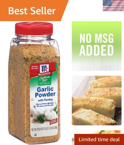 24 oz California Garlic Powder with Parsley - Perfect for Cooking & Baking