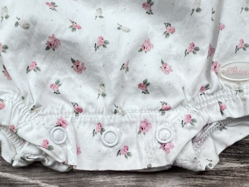 My First Chicco Bebé Conjunto de Una Pieza 3M Rosa Floral Manga Corta Entrepierna a Presión - Imagen 4 de 11