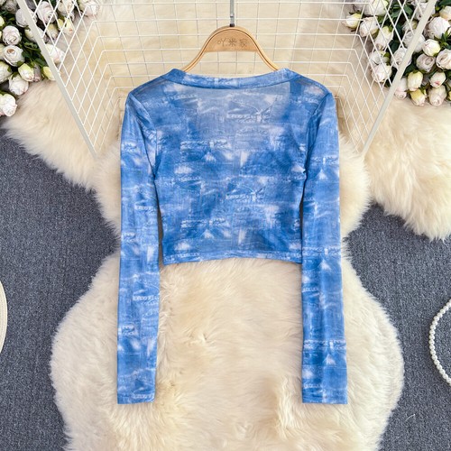 New Exposed Navel Bubble Sleeve Sexy Cropped Vintage Women's T-shirt Tops Blouse - Bild 8 von 34