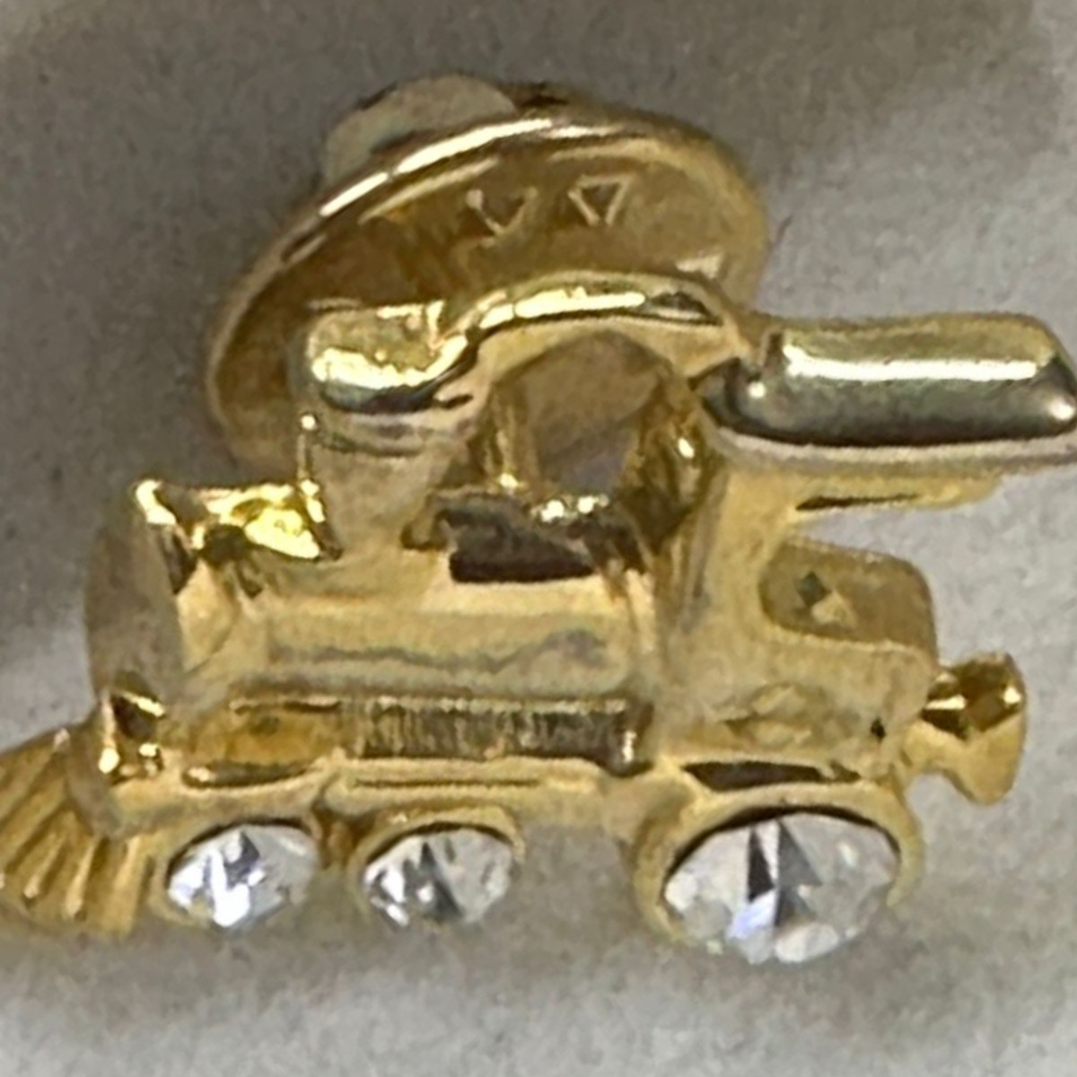 Train Clear Rhinestone Vintage Tack Pin T-6653 | eBay