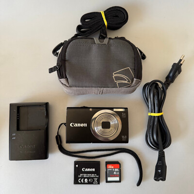 Canon PowerShot A2300 HD Black Digital Camera 16MP 4GB Card