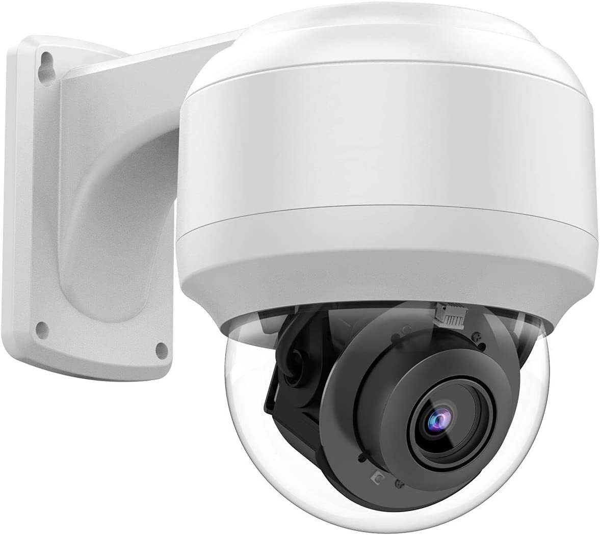 5MP Outdoor PTZ Dome IP Camera with 4X Optical Zoom 16X Digital Zoom and Built-in Mic