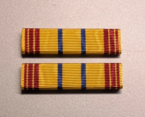 CORRECT SIZE Texas Cold War Ribbons - Moiré Ribbon Made in USA  -New- Set of 2