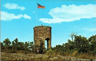 Camden Maine Mount Battie Tower Historic Landmark Scenic Chrome Postcard