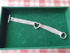 Tiffany & Co. 925 Sterling Silver Multi Strand Heart Bracelet Fully Hallmarked