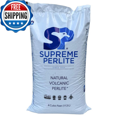 Supreme Perlite Medium Horticultural Perlite 4 Cubic Feet Bag - Organic Potting
