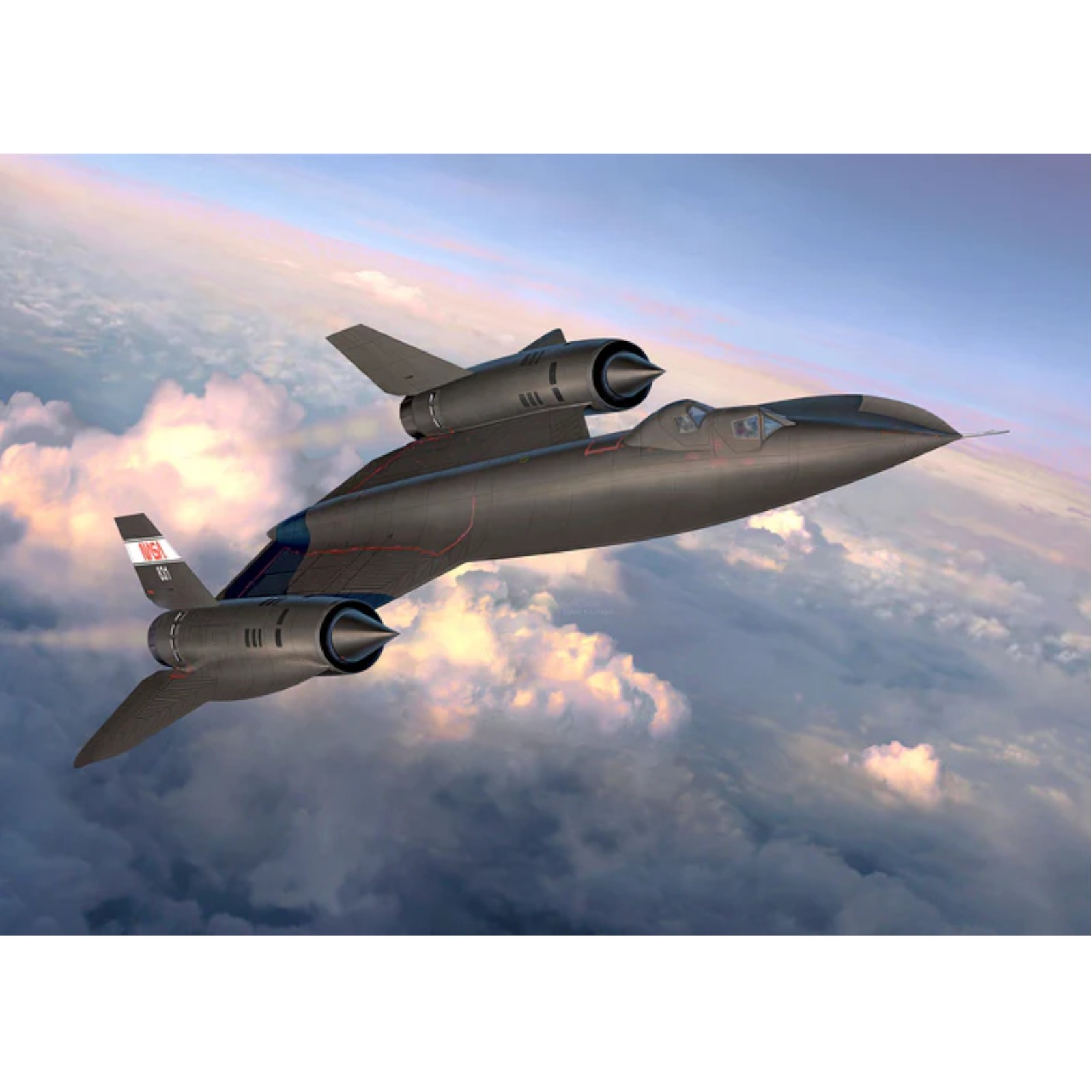 Revell Lockheed SR-71B Blackbird Twin Seat USAF Aircraft NASA Model Kit 03751