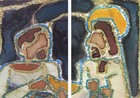 2 PART - ACEO Original Art – Jesus & Judas at the Last Supper – John 13:26–27 — photo 1