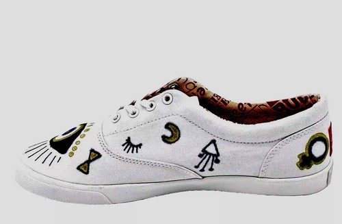 Zapatilla deportiva Bucketfeet para mujer básica con cordones tema globo ocular 20100-0017-800 talla 9 - Imagen 5 de 12