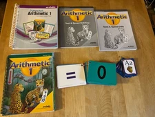 Abeka Homeschool Arithmetic 1 Curriculum Teacher Lesson Plans Math Cards