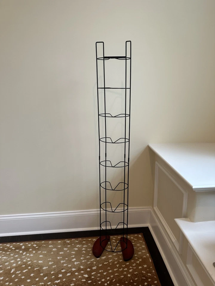 Vintage  CD DVD Retro Game Storage Tower Wire Rack Nest Wood Base 110+ - Image 2 of 4