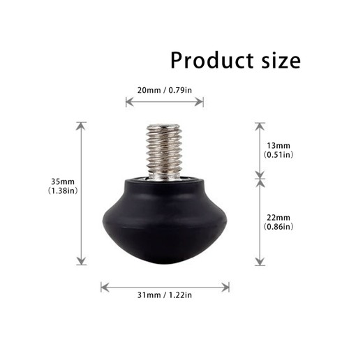 Stainless Steel Spikes Replacement NonSlip Feet for Tripods with 3/8 Thread - Picture 8 of 8
