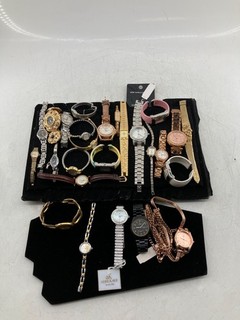 Assorted Womens Watch Lot Vintage & Modern Styles Include Fossil & More
