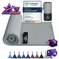 Mikrofaser Handtuch 30X60Cm 250 GSM Leicht Saugstark Schnelltrocknend Grau