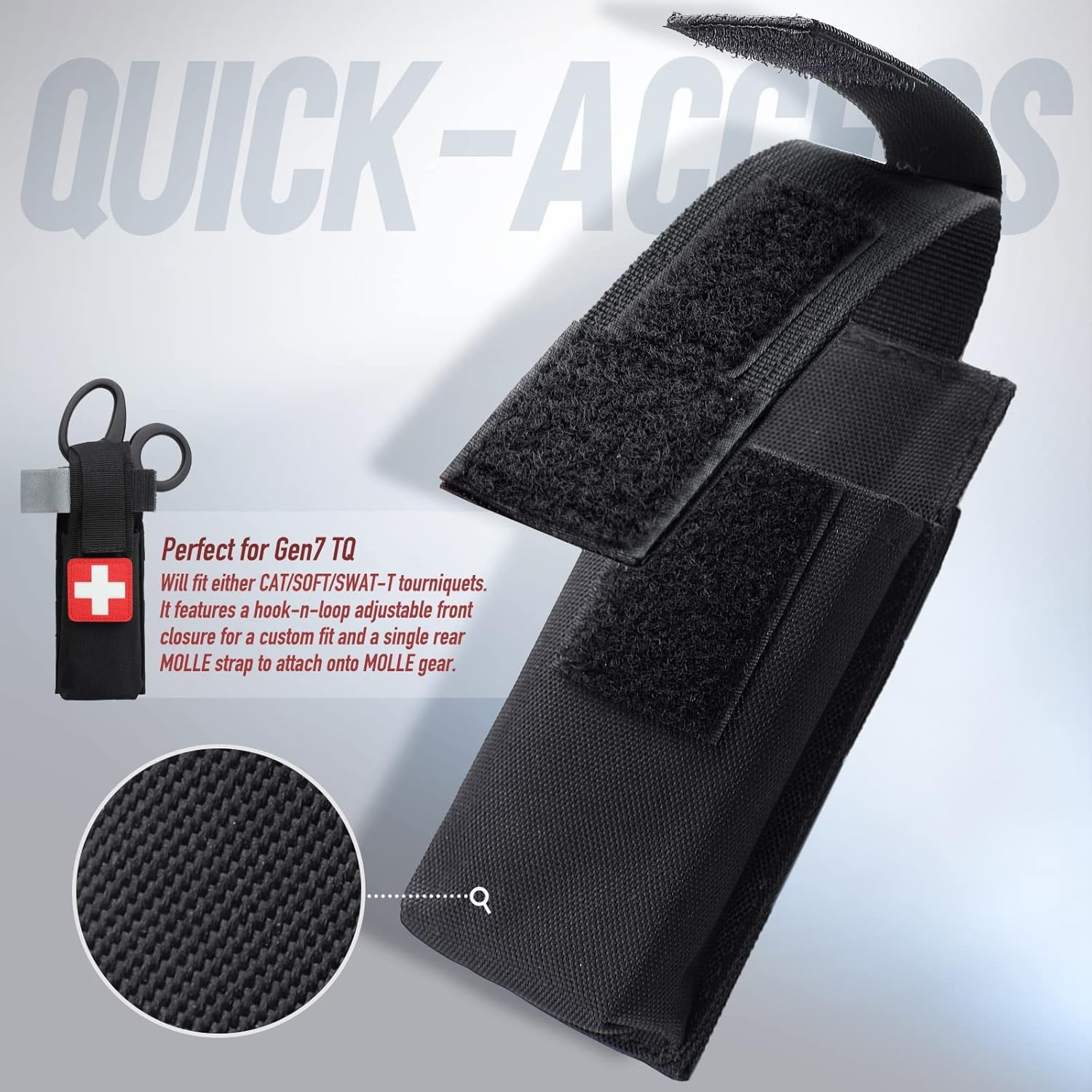 LIVANS Tactical Medical Shears Pouch, Molle Free Size, Black 