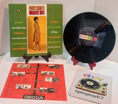 Patsy Cline's Greatest Hits Record Album Decca DL 4854 VG YEAR 1967 Crazy 