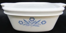 Vintage Corning Ware Blue Cornflower Blue P-43-B 22 oz. Plastic Lidded Square Ca