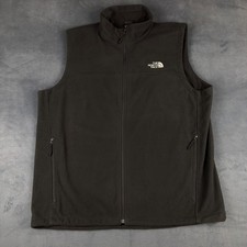 The North Face Fleece Vest Mens XL Black Full Zip Outdoor Hiking Jacket