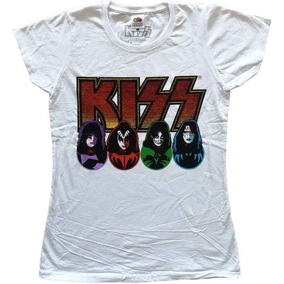 Ladies Kiss Logo, Faces & Icons  lizenziert T-Shirt Damen