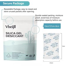 50 Pack 5g Silica Gel Desiccant Packs Color Indicating Rechargeable Moisture