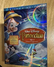 DVD Disney Pinocchio 70th Anniversary Platinum Edition W/ Slip Factory Sealed
