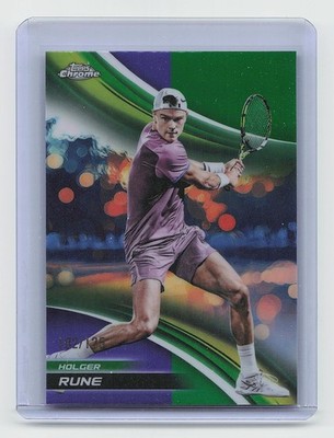 2025 Topps Chrome #20 Holger Rune Purple/Green Refractor #/125