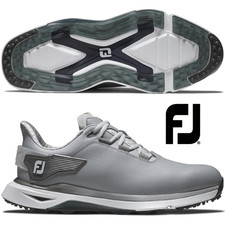Image of FOOTJOY PRO SLX MENS WATERPROOF GOLF SHOES / GREY/WHITE 56941 @ 45% OFF RRP