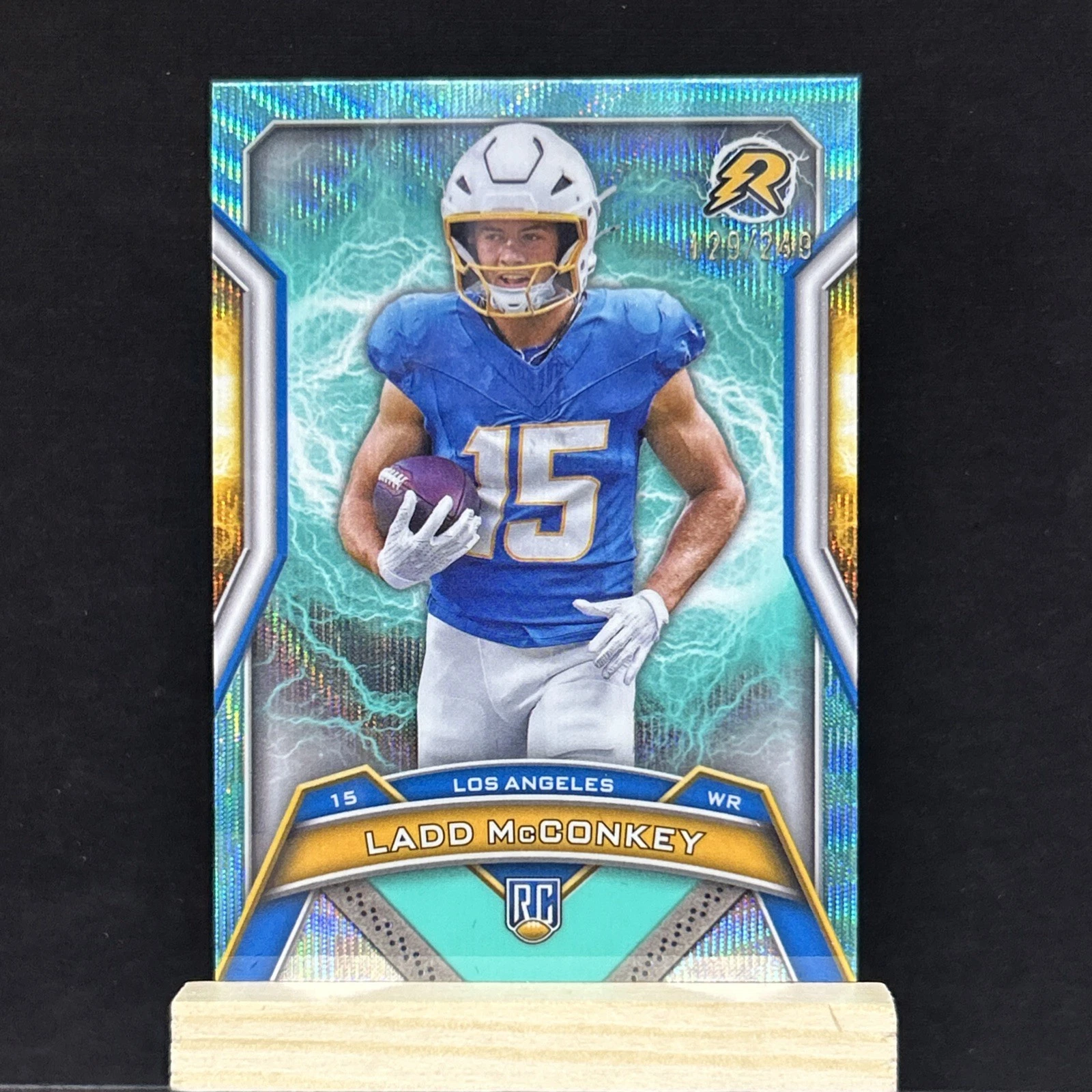 2024 Topps Resurgence Ladd McConkey RC Aqua Surge /249 Los Angeles Chargers #154