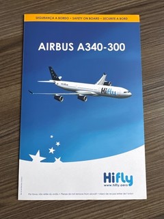 HiFly A340 300 Safety Card
