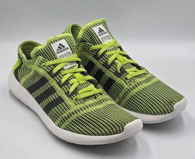 Adidas Element Refine Tricot Men's Size 9.5 Neon Green Running Shoes