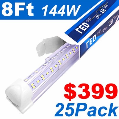 T8 8FT Led Shop Light 144W 8Foot Led Tube Light Warehouse Garage Ceiling Fixture