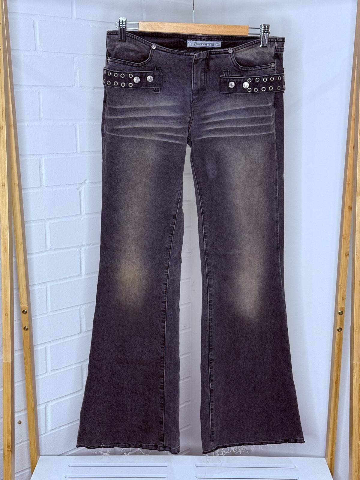 Ultra-Rare Cult Classic Vintage Y2K 'Fornarina' Grommet Goddess  Bootcut Jeans! image 9