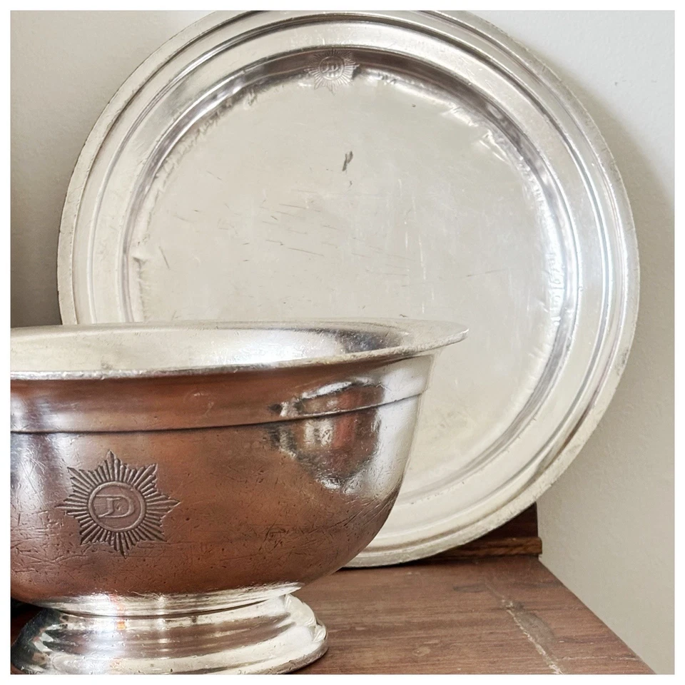 Vintage Silver Plate 10” Platter “Diplomat Hotel” - Image 2 of 4