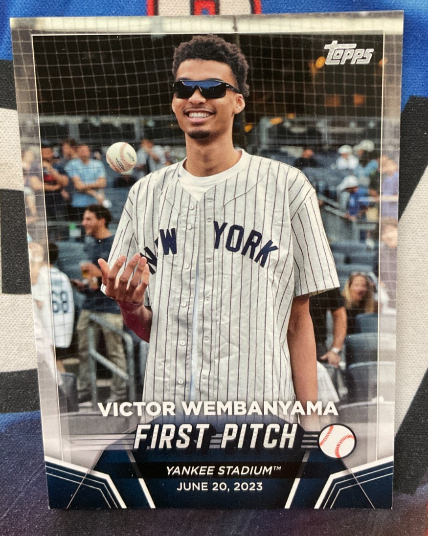 2024 Topps Baseball #FP-1 Victor Wembanyama First Pitch (BK)