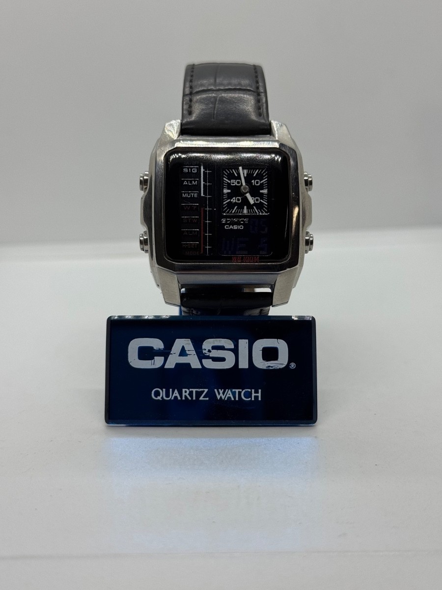Vintage Casio Edifice EFA-124 Men's Wrist Watch Ana-Digi World