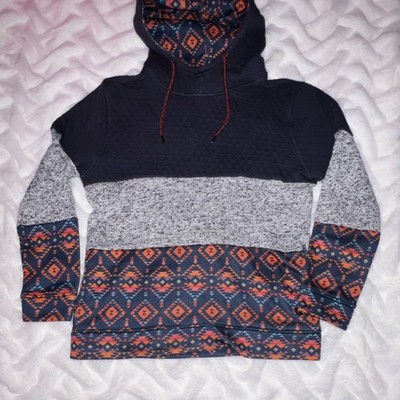 Buckle Departwest Aztec Geometric Pullover Hoodie Men's Large Hooded Pockets