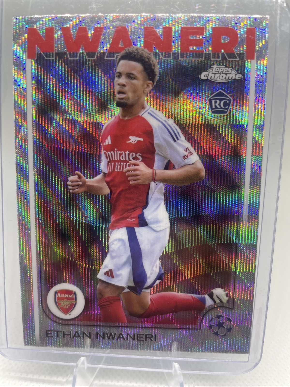 2024-25 Topps Chrome Uefa Club Competitions - Ethan Nwaneri #158 Wave Refractor