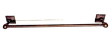 Signature Hardware 24" HD Towel Bar Bronze Patina Finish Square Base New