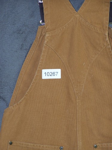 Carhartt Bib Overalls Youth 12 Large Brown Adjustable Double Knee Cotton Outdoor - Picture 16 of 16