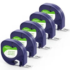 91330 White Paper Tape Compatible with Dymo LetraTag Label Refill 91330 10697...