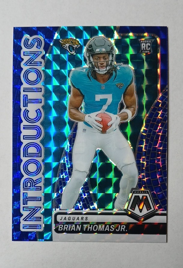 2024 Mosaic - Introductions Brian Thomas Jr. #7 Blue Mosaic Prizm /99 Rookie