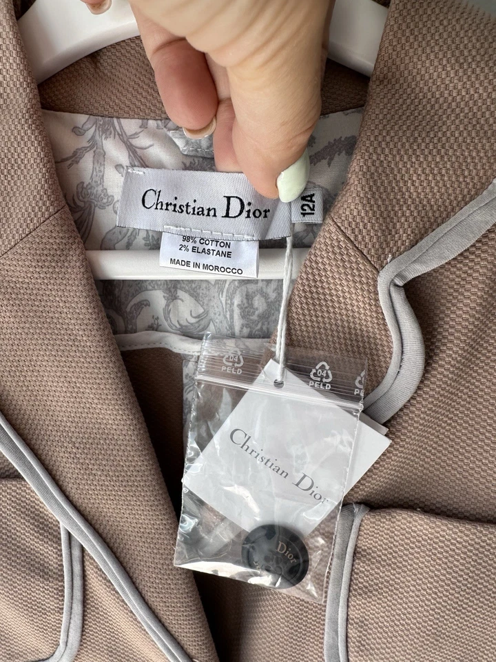 Chaqueta con botones de algodón Dior Christian Dior para niña con ribete en contraste talla 12 Foto 4 de 4