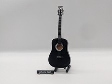 Axman Johnny Cash miniature replica acoustic guitar with stand D-35 black