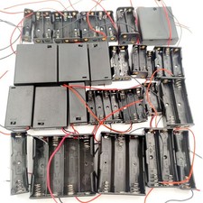 C/D/AA/AAA x 1-10 Battery Holder Box With Wire Case Connector Open or Enclosed
